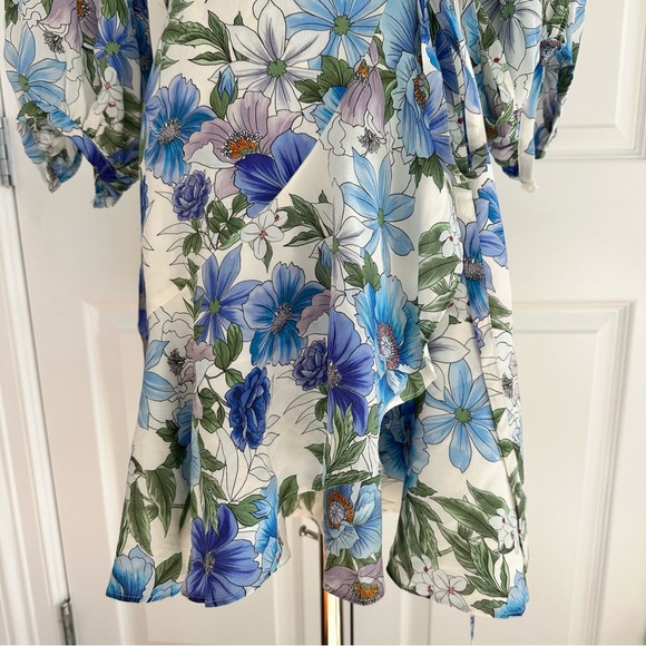 Yumi Kim Kiera Love Wins Silk Floral Wrap Cottagecore Vacation Mini Dress Size S - Picture 5 of 12